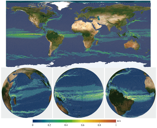 2010-2019年的月平均流场图
